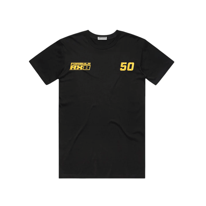 Special Edition Mirror Gold Formula RX8 Black T-Shirt