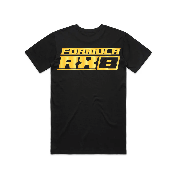 Special Edition Mirror Gold Formula RX8 Black T-Shirt